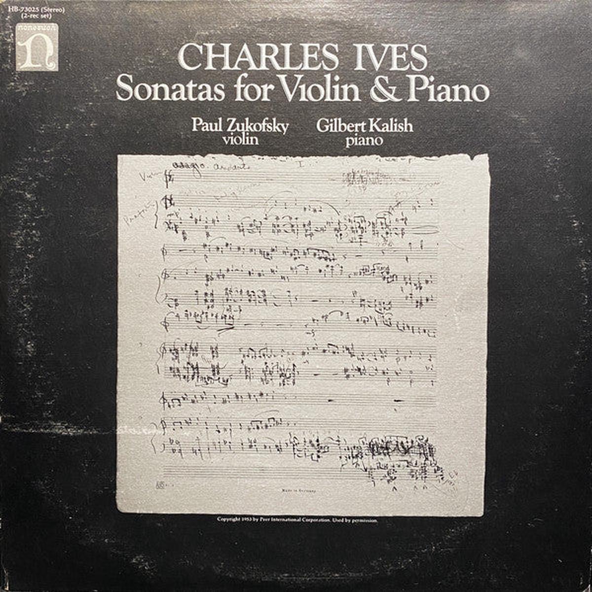 Zukofsky - Kalisk - Ives - Sonatas For Violin & Piano