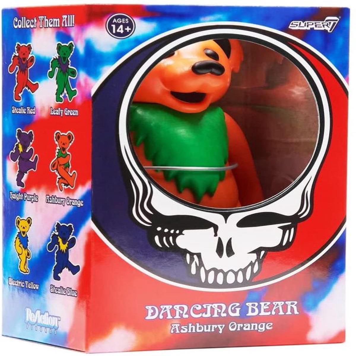 GRATEFUL DEAD / SUPER7  GRATEFUL DEAD ReACTION FIGURE  DANCING BEAR (Ashbury Orange)