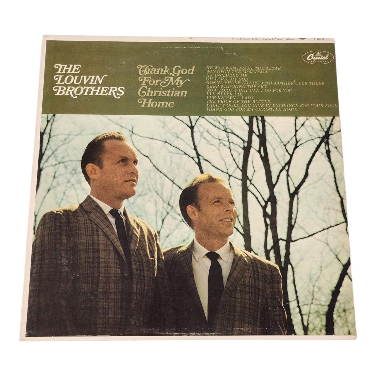 Louvin Brothers Thank God for My Christian Home Vinyl Record Album