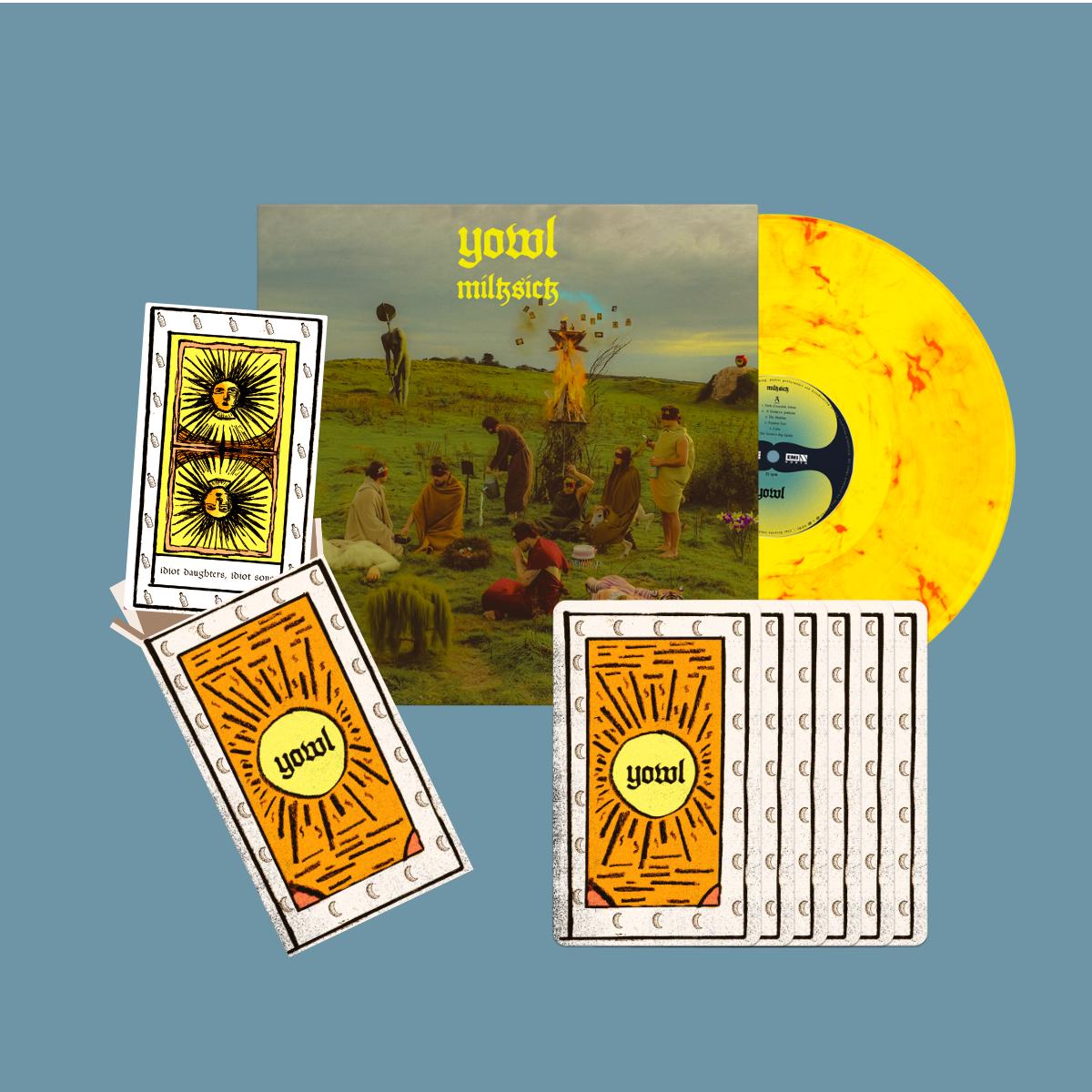 YOWL 'Milksick' Luxury Tarot Cards + Tarot box + Milksick 12 Yellow + Red Marble Bundle